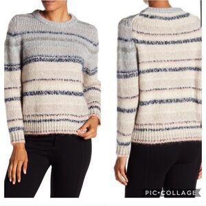 Brochu Walker Gray and Blue Striped Sweater